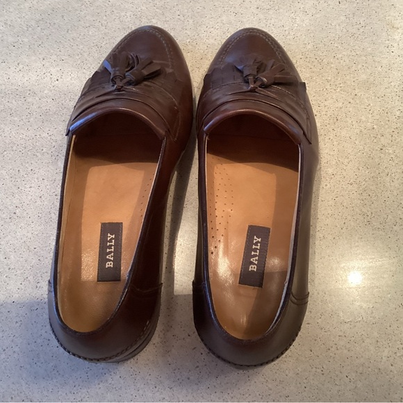 Bally Mens Tassel Loafers Brown size 10D - Picture 2 of 9